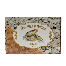 Мочалка джутовая с мылом  “Овсяное“ 100 г. “Карпатське мило“