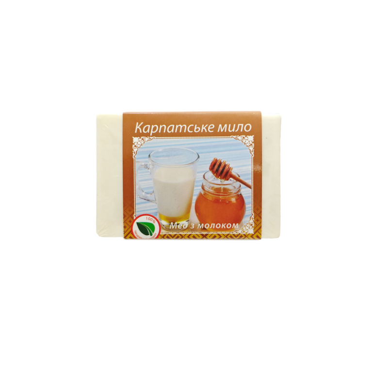 Мыло ручной работы “Мед с молоком“ 80г. “Карпатське Мило“