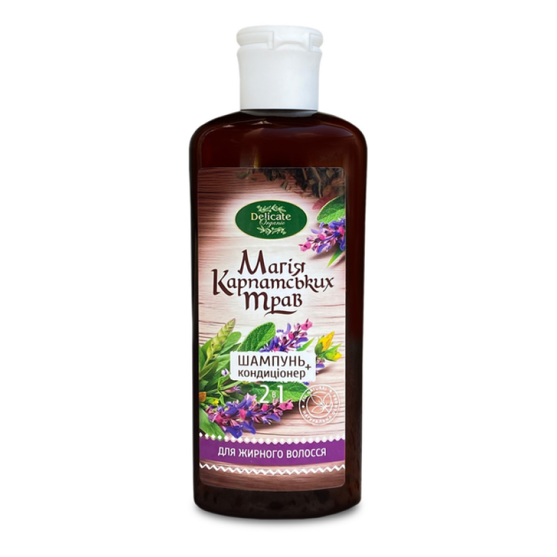 Шампунь – кондиционер Delicate Organic Магия Карпатских трав для жирных волос 250 мл