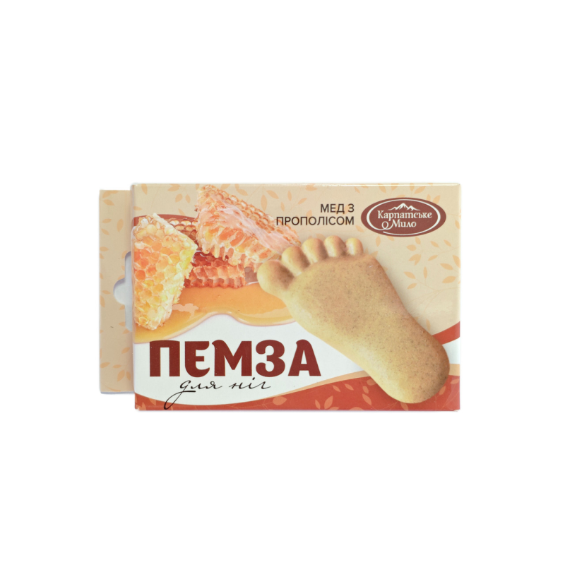 Пемза для ног “Мед з прополисом“ Карпатське Мило