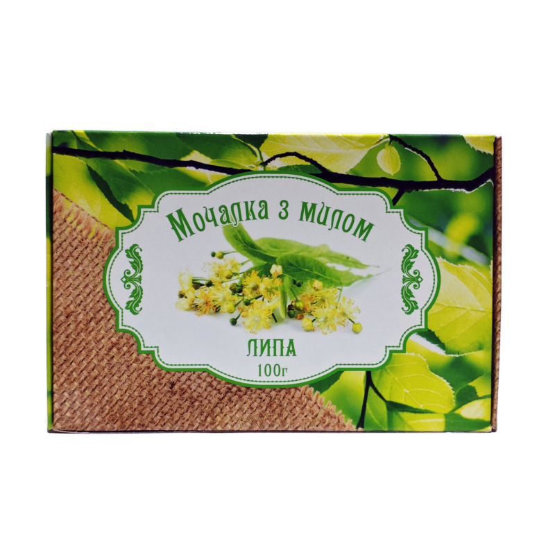 Мочалка джутовая с мылом “Липа“ 100 г. “Карпатське мило“ Мочалка джутовая с мылом “Липа“ 100 г. “Карпатське мило“