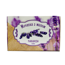 Мочалка джутовая с мылом  “Лаванда“ 100 г. “Карпатське мило“
